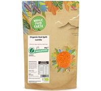Wholefood Earth Organic Red Split Lentils 2kg GMO Free | Vegan | High Fibre | High Protein | Certified Organic