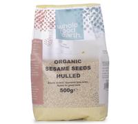 Wholefood Earth Organic Sesame Seeds Hulled 500g Raw | GMO Free | Vegan | Certified Organic