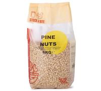 Wholefood Earth Pine Nuts 1kg - Premium Pine Nut Kernels | Delicate Buttery Flavour | Essential for Pesto | Vegan | No Additives | Stock & Bite
