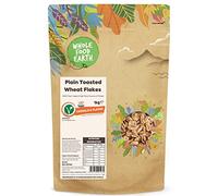 Wholefood Earth Plain Toasted Wheat Flakes 1 kg | GMO Free | High Fibre | Source of Protein