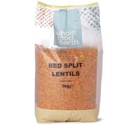 Wholefood Earth Red Split Lentils 3 kg | GMO Free | Natural | High Protein