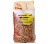 Wholefood Earth Satay Flavoured Broad Beans Snack 900g - Indonesian Inspired | Crunchy Roasted | High Protein | Vegan | Stock & Bite