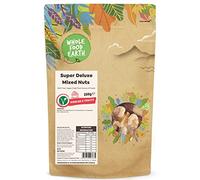 Wholefood Earth Super Deluxe Mixed Nuts 250g | Cashews, Almonds, Brazil Nuts, Hazelnuts & Walnuts | GMO Free | Vegan | High Fibre | Source of Protein | Snacking & Baking