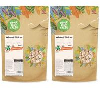 Wholefood Earth Wheat Flakes 2 kg | GMO Free | High Fibre (Pack of 2)