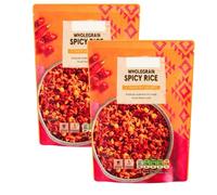 Wholegrain Spicy Mexican Inspired Rice, Pack of 2, 250g, Medium Chilli, Vegan, Ready to Eat Hot or Cold, 2 Min Microwave