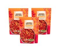 Wholegrain Spicy Mexican Inspired Rice, Pack of 3, 250g, Medium Chilli, Vegan, Ready to Eat Hot or Cold, 2 Min Microwave