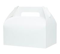 WholeMy 30 Pack 9x6x6 Large Gable Gift Boxes White Party Treat Boxes Disposable Lunch Box Togo for Treats Meals Cookies Favors Goodies Gifting Baked Goods