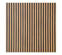 WholePanel 12mm Slat Wall Pack of 4 Wall and Ceiling Panels | Warm Oak | Square Section PVC | 300mm x 2700mm