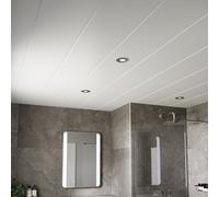 WholePanel 8mm Matt Pack of 4 Wall and Ceiling Panels | White | UPVC | 250mm x 2700mm