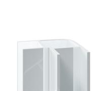 WholePanel Aluminium Wall Panel External Corner Trim | White | 10mm