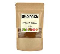Wholerich Ground Cloves 100g | Clove Powder Spice | Warm Aromatic Spice for Baking, Mulled Wine & Cooking | Natural, Vegan