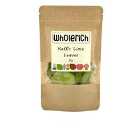 Wholerich Kaffir Lime Leaves 5g | Whole Dried Lime Leaves from Thailand | Aromatic Citrus Leaves for Thai Cooking, Curries & Soups