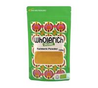 Wholerich Organic Turmeric Powder 100g | Certified, Vegan & Non-GMO | Finely Ground for Cooking, Curries & Golden Milk | Additive-Free