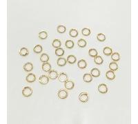 Wholesale 14K/18K Gold Plated Soldered Closed Ring Connector Jump Rings for DIY Jewelry Making Supplies-14K Gold Plated,0.8x5mm-50pcs
