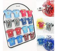 Wholesale and Saving 16 Magnets Glass Effect Shaped Football Shirts with Various Italian Teams Serie A, Champions League, Original Favors Football Theme (Sampdoria-with Red Package)