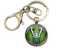 Wholesale Art Glass Pendant loki god of mischief pendant god of mischief Keychain,loki fashion jewelry for friend