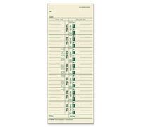 Wholesale CASE of 10 - Tops Regular/Overtime Weekly Time Cards-Weekly Time Card,3-1/2"x9",500/BX,Record Regular/Overtime