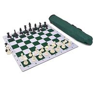 Wholesale Chess Triple Weighted Pieces & Mousepad Board Chess Set (Green, 2 Players, Age 12+)