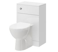 Wholesale Domestic Alexander James Toilet Unit and Back To Wall Toilet Pan with Soft Close Toilet Seat | Gloss White | Plastic | 500mm