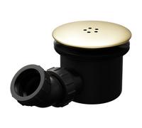 Wholesale Domestic Aquarius Colore Black Body High Flow Shower Tray Waste | Brushed Brass | Polypropylene | 90mm