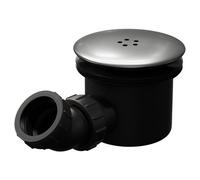 Wholesale Domestic Aquarius Colore Black Body High Flow Shower Tray Waste | Gunmetal Grey | Polypropylene | 90mm