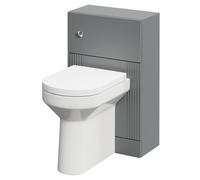 Wholesale Domestic Avant Toilet Unit and Newburn Comfort Height Back to Wall Toilet Pan with Soft Close Toilet Seat | Satin Grey | ABS Polished Chrome | 500mm