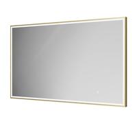 Wholesale Domestic Colore Madison Brushed Brass 1200mm x 700mm Illuminated Dimmable LED Mirror with Demister and Touch Sensor