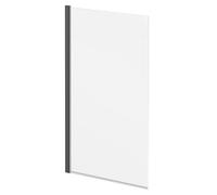 Wholesale Domestic Colore Square Gunmetal Grey 770mm Single Section Bath Shower Screen
