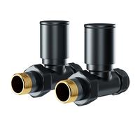 Wholesale Domestic Dias Round Straight Radiator Valves | Anthracite | Brass