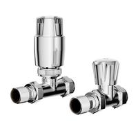 Wholesale Domestic Dias Thermostatic Straight Radiator Valves | Chrome | Brass