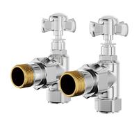 Wholesale Domestic Dias Traditional Angled Radiator Valves | Chrome | Brass