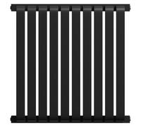 Wholesale Domestic Empire Colore Horizontal Single Panel Radiator | Matt Black | Mild Steel | 600mm x 600mm