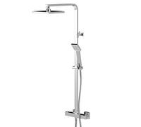 Wholesale Domestic Gamma Thermostatic Rigid Riser and Handset Shower System | Chrome | Stainless Steel | 260mm x 830mm - 1310mm x 528mm