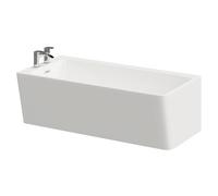 Wholesale Domestic Ivy Left Hand Square Single Ended Freestanding Corner Fit Bath | White | Acrylic | 1500mm x 740mm