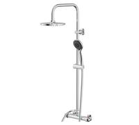 Wholesale Domestic Kappa Thermostatic Rigid Riser and Handset Shower System | Chrome | Brass | 286mm x 1064mm x 500mm