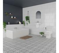 Wholesale Domestic Miller 520mm Basin and Right Hand Straight Single Ended Bathroom Suite | White | ABS Polished Chrome | 1600mm x 700mm