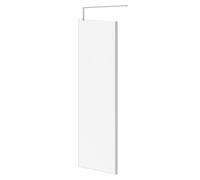 Wholesale Domestic Pacco 10mm Clear Glass Walk In Shower Screen including Wall Channel and Support Bar | Polished Chrome | Glass/Aluminium | 2000mm x 700mm