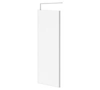 Wholesale Domestic Pacco 10mm Clear Glass Walk In Shower Screen including Wall Channel and Support Bar | Polished Chrome | Glass/Aluminium | 2000mm x 800mm