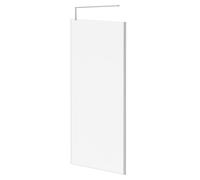Wholesale Domestic Pacco 10mm Clear Glass Walk In Shower Screen including Wall Channel and Support Bar | Polished Chrome | Glass/Aluminium | 2000mm x 1000mm