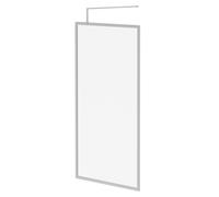 Wholesale Domestic Pacco 8mm Clear Glass Fully Framed Walk In Shower Screen including Wall Channel and Support Bar | Polished Chrome | Glass/Aluminium | 1850mm x 1000mm