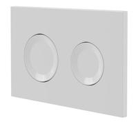 Wholesale Domestic Pavia Mechanical Dual Flush Plate with Round Buttons for Jesi Cistern | White | ABS | 267mm x 170mm x 11mm