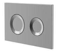 Wholesale Domestic Pavia Polished Mechanical Dual Flush Plate with Round Buttons for Jesi Cistern | Chrome | ABS | 267mm x 170mm x 11mm