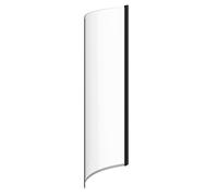Wholesale Domestic Plage Single Section Curved P Shaped Bath Shower Screen | Matt Black | Glass/Aluminium | 720mm