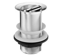 Wholesale Domestic Polished Chrome Flip Over Unslotted Basin Waste | Silver | Brass | 60mm x 80mm x 60mm