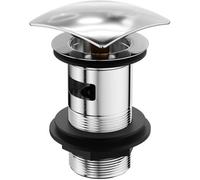 Wholesale Domestic Polished Chrome Square Cap Slotted Click Clack Basin Waste