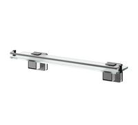 Wholesale Domestic PushLoc Polished and Acrylic Wall Mounted Vanity Shelf | Chrome | Stainless Steel | 400mm x 100mm x 120mm