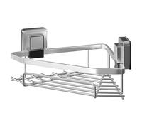 Wholesale Domestic PushLoc Polished Wall Mounted Corner Basket | Chrome | Stainless Steel | 235mm x 220mm x 110mm