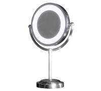 Wholesale Domestic Round Illuminated 3x Magnification Swivel Vanity Mirror | Polished Chrome | Glass/Metal | 190mm