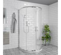 Wholesale Domestic Series 6 2 Door D Shaped Shower Enclosure | Chrome | Glass/Aluminium | 1050mm x 925mm
