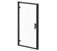 Wholesale Domestic Series 8 Plus Hinged Shower Door | Matt Black | Glass/Aluminium | 1000mm